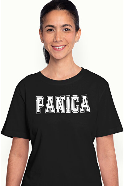 StoryGift Romania Tricou Femei Panica, Mesaj Motivational, Text Inspirational, Self Care, cu impr BLK_L