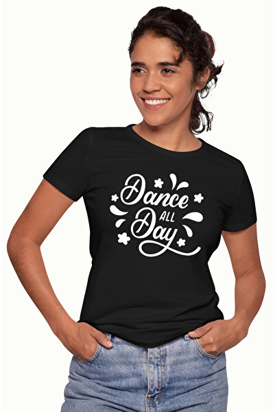 StoryGift Romania Tricou Femei cu mesaj in engleza care te indeamna sa dansez...