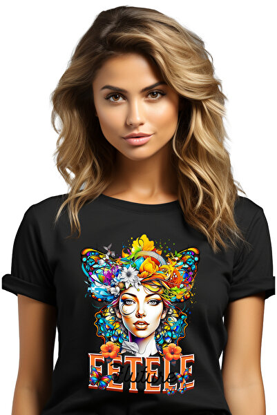 StoryGift Romania Tricou Femei Fetele Fluture, cu imprimeu pe Fata, 100% Bumb...