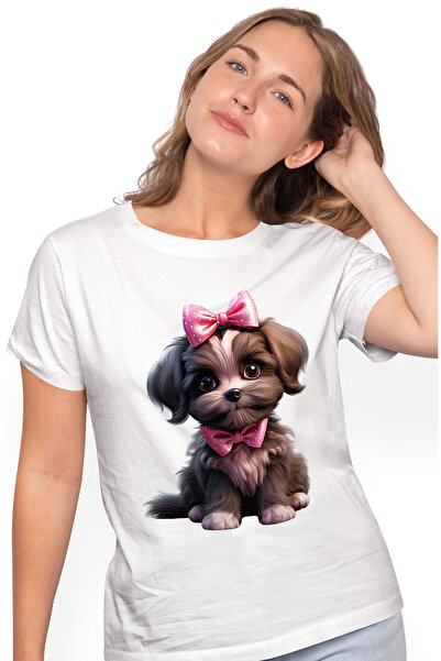 StoryGift Romania Tricou Femei cu un catelus serios, pentru iubitorii de cain...