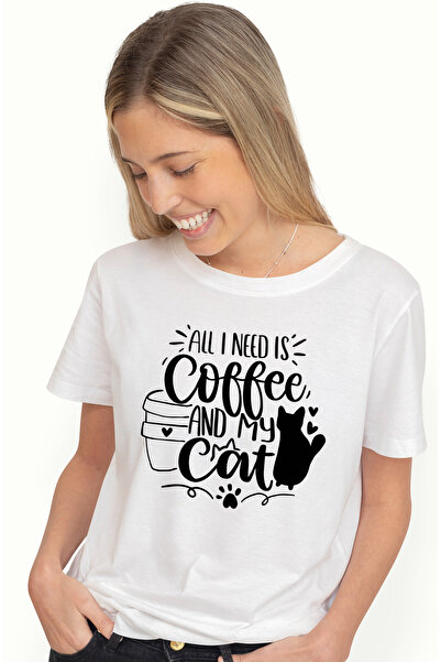 StoryGift Romania Tricou Femei pentru iubitorii de cafea si de pisici cu mesa...