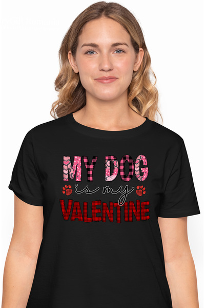StoryGift Romania Tricou Femei cu mesajul "My dog is my Valentine", Valentine...