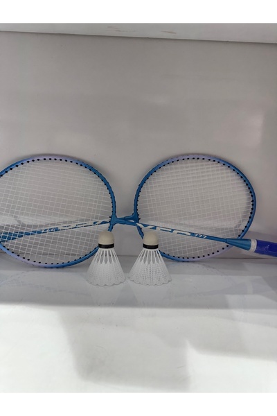 YVZ 2 Adet Badminton Raketi İle Kaz Tüyü 2Adet Badminton Topu Deluxe Badminto...