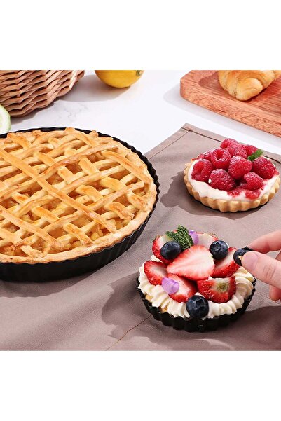 PUFO Cookies round metal tray for cakes, pies, with removable base, 28 cm