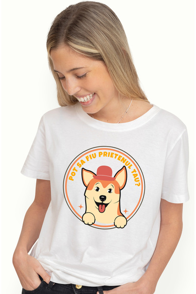 StoryGift Romania Tricou Femei Caine pot sa fiu prietenul tau iubitorii de an...