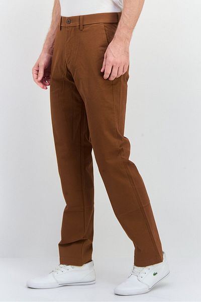 GAP Men Straight Fit Plain Chino Pants, Chocolate