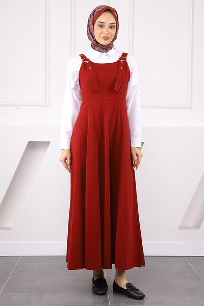 İmajButik Λεπτομερές Gilet Gabardine με φερμουάρ μπορντό