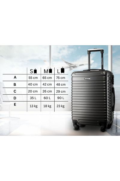 zagatto ® Zg506 C Troler de cabină, 35l, 55x40x20 cm, Grafit, 4 roți la 360°, Compatibil cu companiile aeriene