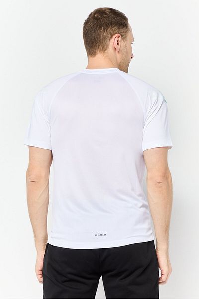 adidas Men Sportswear Fit Short Sleeves Training T-shirt, White