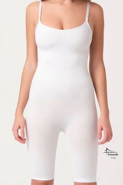 Fernanda Special Design White Women's Long Length Seamless Corset Tightening Shaper No Trace Comfortable Stylish