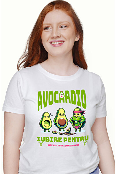 StoryGift Romania Tricou Femei 3 avocado la sala iubire pentru sport cu impri...