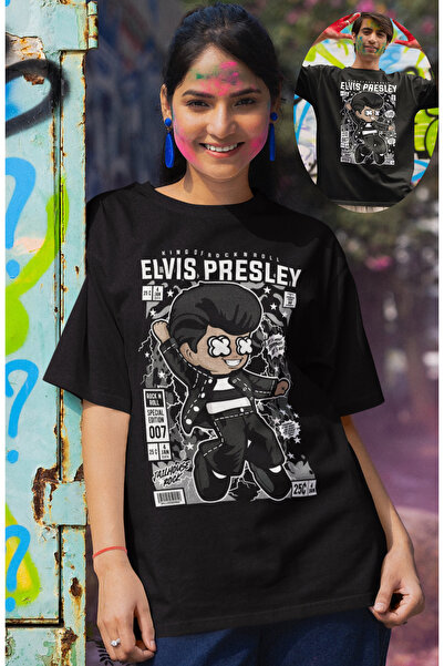 Fuddy Moda Elvis Presley majica sa printom, unisex Elvis Presley Štampano majica