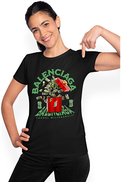StoryGift Romania Tricou Femei Balenciaga - Cadoul Milionarului, cu imprimeu ...