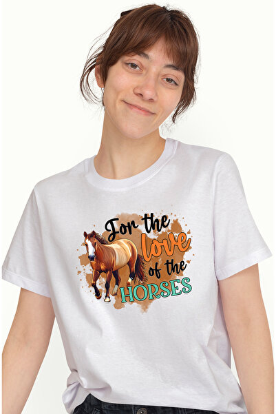 StoryGift Romania Tricou Femei cu un cal alergand cu mesajul "For the love of...