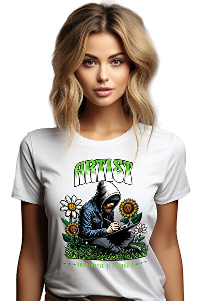 StoryGift Romania Tricou Femei Om creand arta Artist. inspiratie si fantezie ...