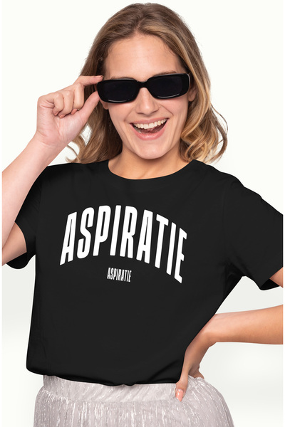 StoryGift Romania Tricou Femei Cuvantul Aspiratie, Motivational, Self Help, I...