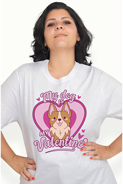 StoryGift Romania Tricou Femei Cu Caine Inimioara, Mesaj In Engleza My Dog Is...