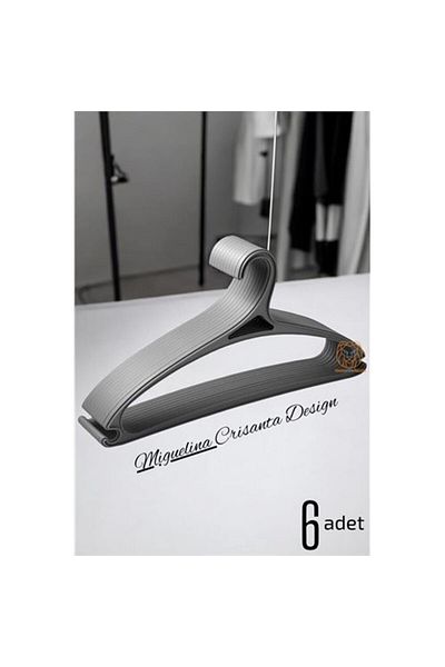 Skygo ModaCar Design Hanger Set 6PCS Clothes Hanger M.Crisanta GRAY