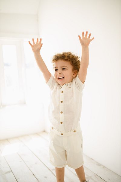 Kuarks Summer Boy's White Canvas Shorts Baby Boy Pants Shorts 1-4 Years