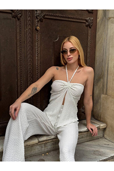 hazelin Γυναικεία μπλούζα με λευκή λαιμόκοψη χωρίς συρραπτικό HZL25S-ZK13581