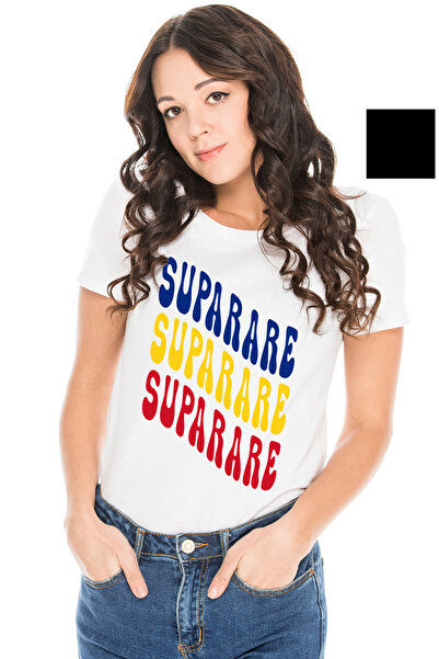 StoryGift Romania Tricou Femei Cuvantul Suparare, in Culorile Steagului Roman...