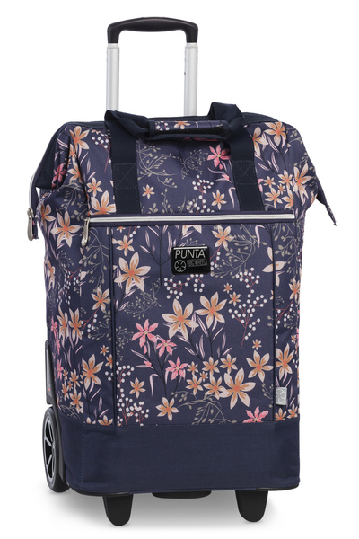 Punta Sacoșă de cumpărături cu roți F10303, 62 x 38 x 28 cm, 40 L, Multicoloră