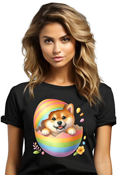 StoryGift Romania Tricou Femei cu un catelus Chow Chow, ilustratie, vesel, fe...