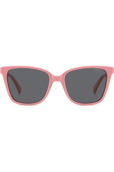 Polaroid Ochelari de soare polarizați pentru fete Polaroid PLD 8062/S 35J/M9, Plastic, Roz, 48 mm