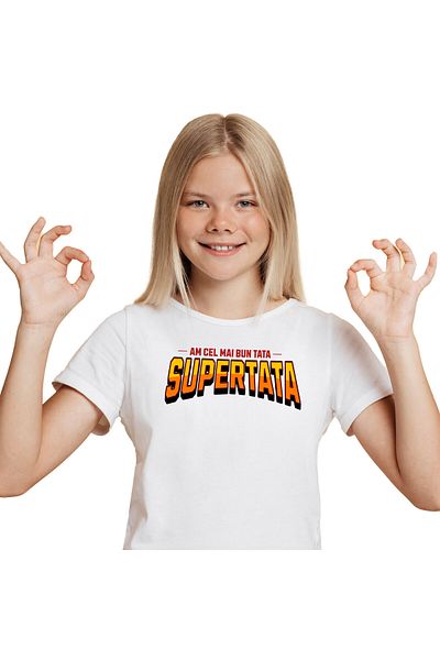 StoryGift Romania Tricou Copii cu Design Stil Super Erou tataFamilie Copii Dragoste cu imprimeu pe,White_12ANI