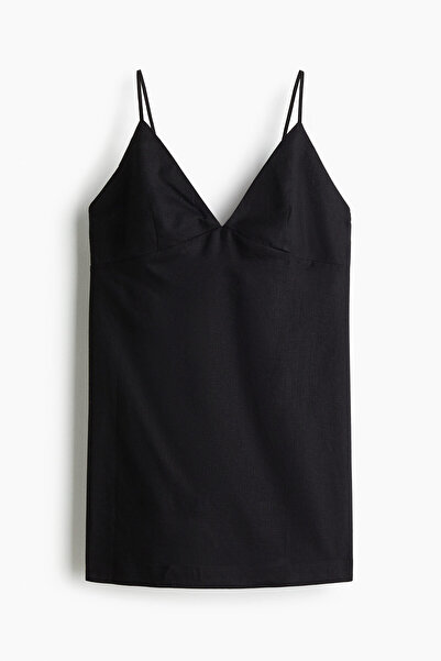 H&M Keten Karışımlı Plaj Elbisesi