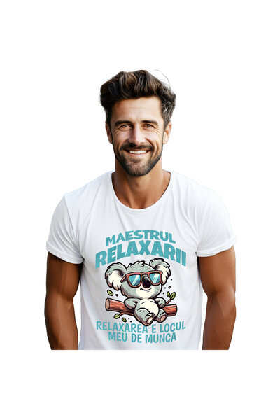 StoryGift Romania Tricou Barbati cu Urs Koala Haios Cu Ochelariii De Soare Pe...