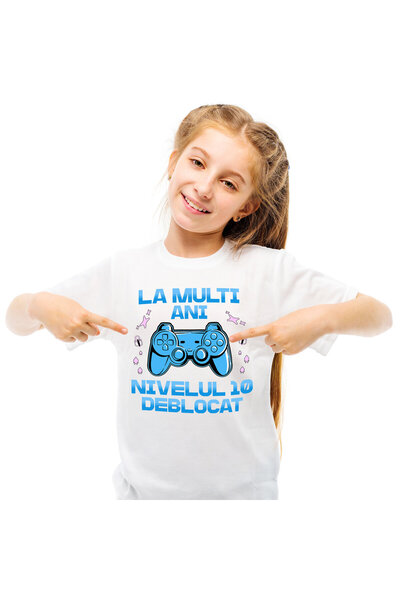 StoryGift Romania Tricou Copii cu Maneta Joc Video Lume Digitala, Gamer, Copi...