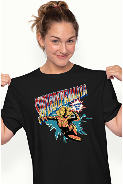 StoryGift Romania Tricou Femei Super Deprimata, SuperErou Sunt Aici Pentru Ti...