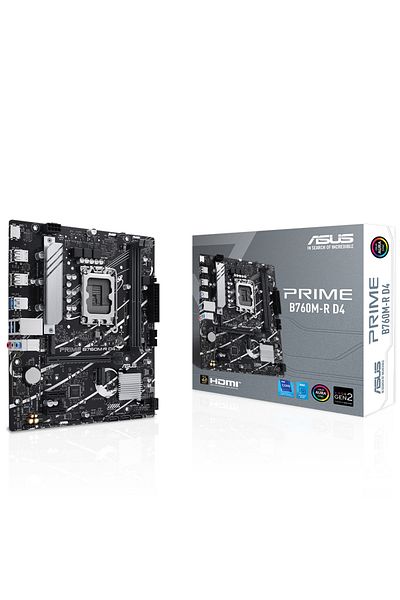 ASUS Prime B760M-R D4 1700 Ddr4 5333 Oc Mhz Matx Gaming Motherboard - Intel Socket