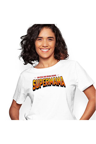StoryGift Romania Tricou Femei cu Design Stil Super Erou Mama Familie Copii D...