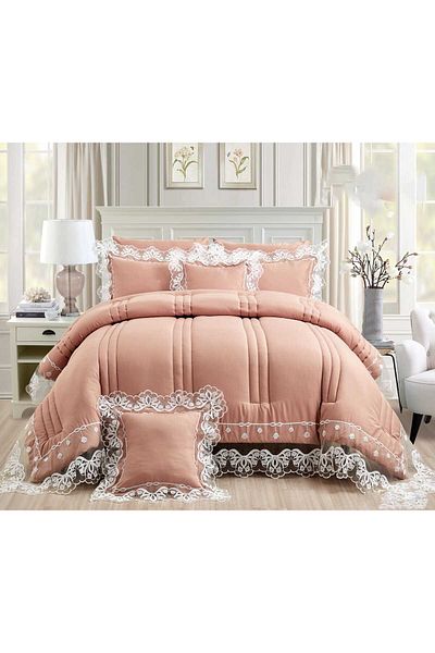 Red Rose Double bedspread, 8-piece event set, quilt size 240 x 260 cm