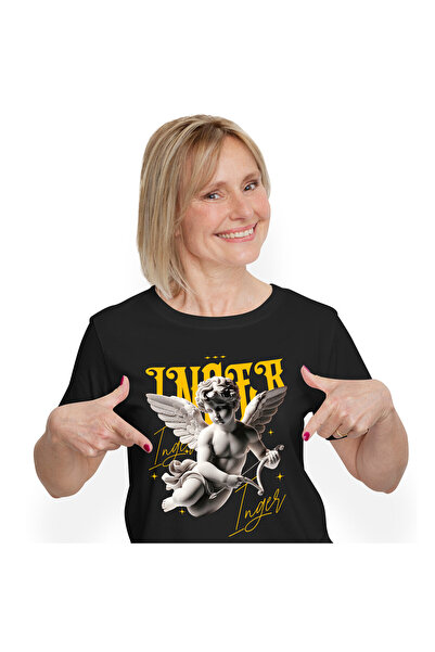 StoryGift Romania Tricou Femei cu Copil Statuie Inger Cu Aripi Si Arc Ciu Sag...