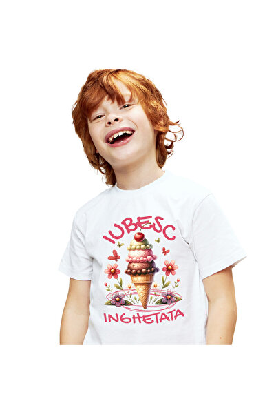 StoryGift Romania Children's T-shirt with Colorful Ice Cream Cone Three Diffe...