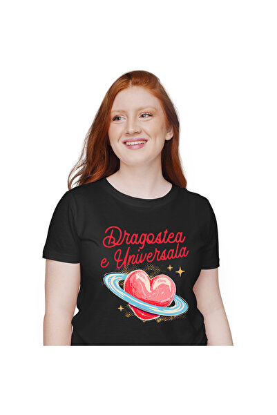 StoryGift Romania Tricou Femei cu Inima Stil Arta creion., Dragostea,Valentin...