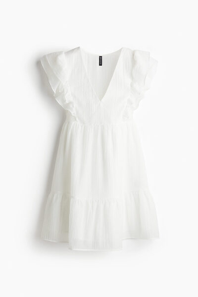 H&M Fırfırlı Elbise