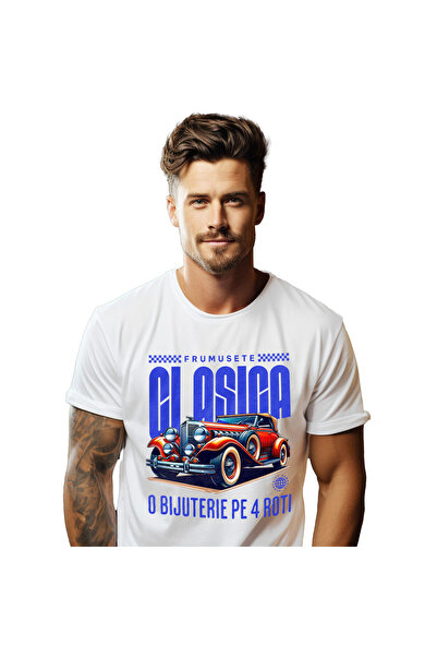 StoryGift Romania Men's T-Shirt with Classic Luxury Car Vintage Classic Beaut...