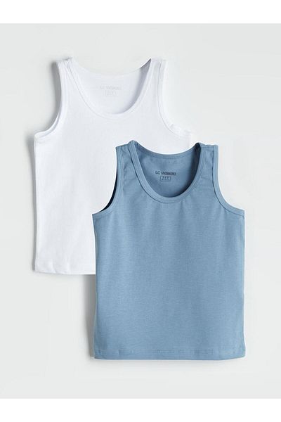 LC Waikiki Crew Neck Basic Cotton Boys' Undershirt 2 Pack (S5)