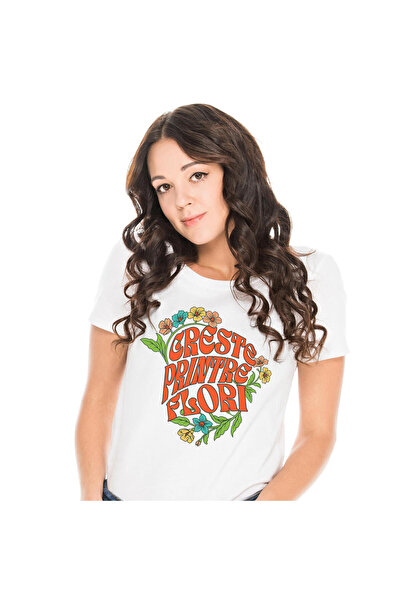 StoryGift Romania Tricou Femei cu Flori Colorate, Natura Femei, Cadou, Valent...