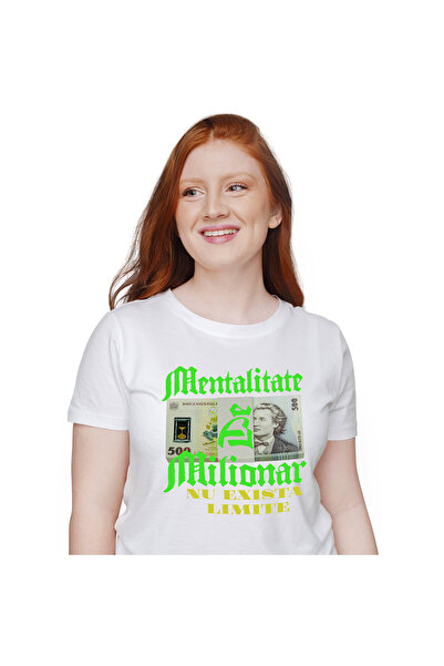 StoryGift Romania Tricou Femei cu Teanc de Bani cu Elastic Bancnote 500 lei, ...