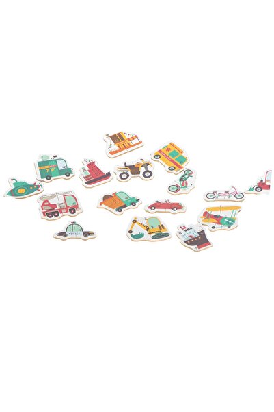 zola Set of 24 puzzles, metal box, vehicles
