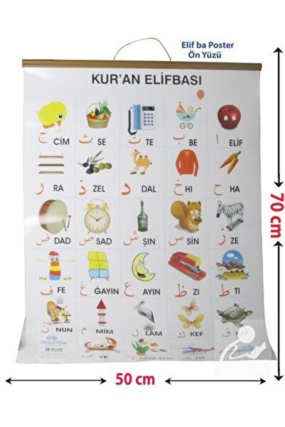 Muallim Neşriyat Kur'an Elifbası Ve Harekeleri (ELİFBA POSTER)