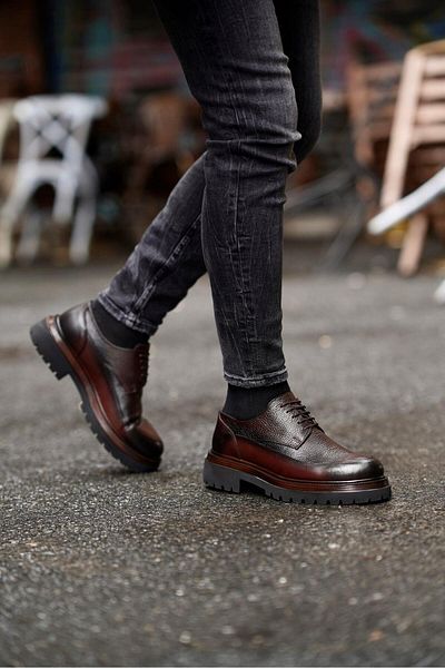 Ahmed Hamdi Bey Orlando brown men's leather shoes