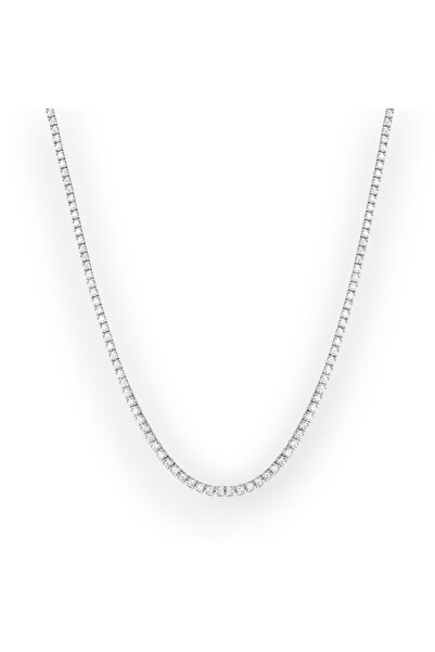 Yantra Silver 925 Ayar Gümüş 2 mm. Tenis Su Yolu Kolye
