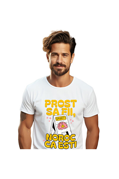 StoryGift Romania Cana Personalizata cu Pancarda Cu Animatie Creier Uman Smart Prostie Sarcasm Iro,White_L