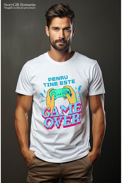 StoryGift Romania Men's T-Shirt with Video Game Controller in Child's Hands, Digital World, Computer,,White_S
